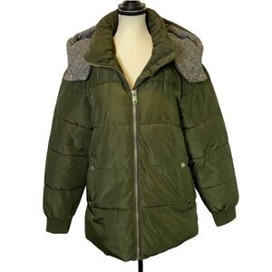 Marc New York Andrew Mark Women's Medium Olive Puffer Jacket Coat Removable Hood